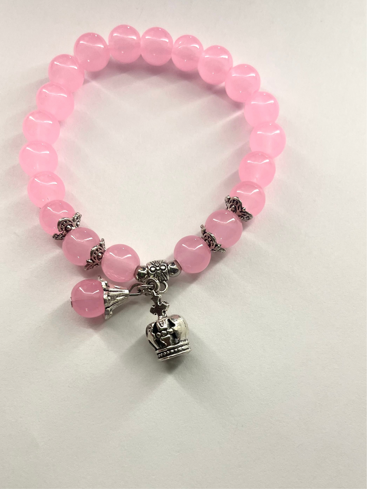 Pink crown bracelet