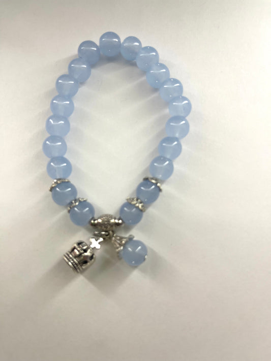 Blue crown bracelet